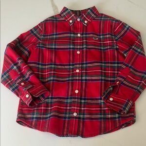 Vineyard Vines Red and Blue Plaid Button Down Shirt